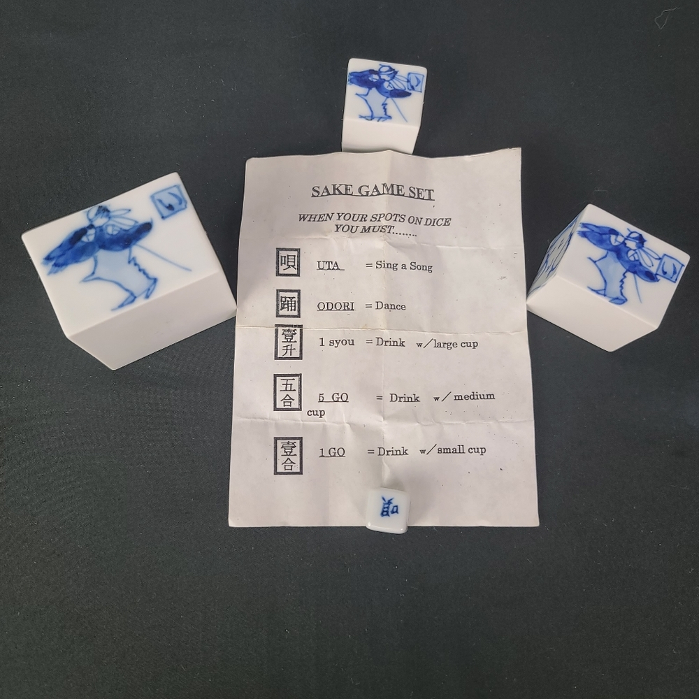 Porcelain Nesting Sake Drinking Game.